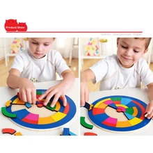 29 шт. Goki обучающая красочная деревянная игра головоломка игрушка доска ребенок раннего обучения форма игрушки для распознавания для детей подарок