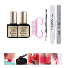 Принадлежности для ногтей наборы гелей для лака Burst Magic Soak Off Remover+ пилка для ногтей+ кисть для ногтей 7 шт./компл. для УФ и светодиодный аксессуары для ногтей TSLM1