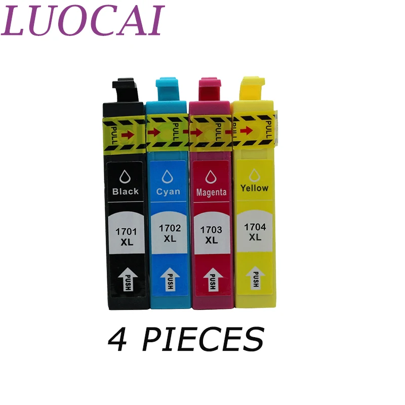 Картриджи LuoCai для принтеров Epson T1701 T1702 T1703 T1704 XP-33 103 203 207 303 306 403 406 313 413 4 шт. |
