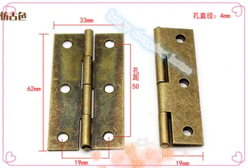 

Hinges for wooden wine box & decorative 2.5 inch bronze antique 62mm*33mm*11mm