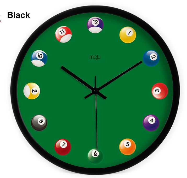 Personalized Art Wall Clock Classic Billiards pattern home wall clock