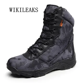 

Pythons Grain Platform Shoes Men Military Boots Desert Delta Boots Men Tactical Boots Outdoor Climbing Camouflage Ankle Boots
