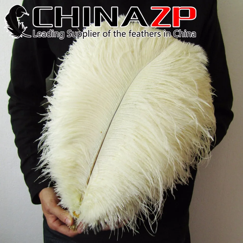 

CHINAZP заводской размер 40 ~ 45 см (16 ~ 18 дюймов) 50 шт./лот экспортное хорошее качество окрашенный крем страусиные перья