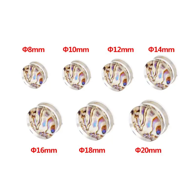 

New Trendy Fashion Acrylic Punk Ear Plugs Tunnels Abalone Shell Ear Expansion Fashion Women Popular Earring Jewelry