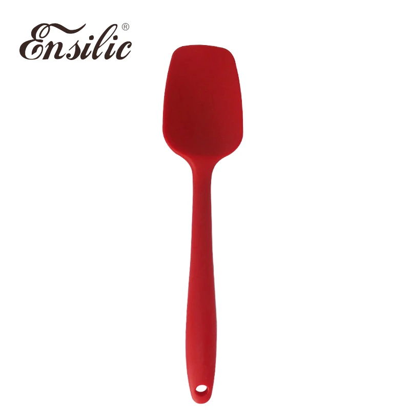 Ensilic Food Grade Silicone Scrapers Non-Stick DIY Baking Pastry Spoon Heat Resistant Non-Scratch Kitchen Tools | Дом и сад