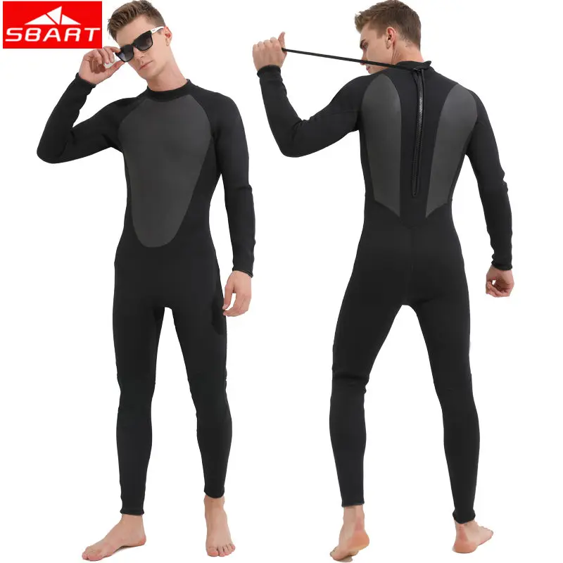 SBART 3MM Neoprene Spearfishing Wetsuits Men Winter Warm Triathlon