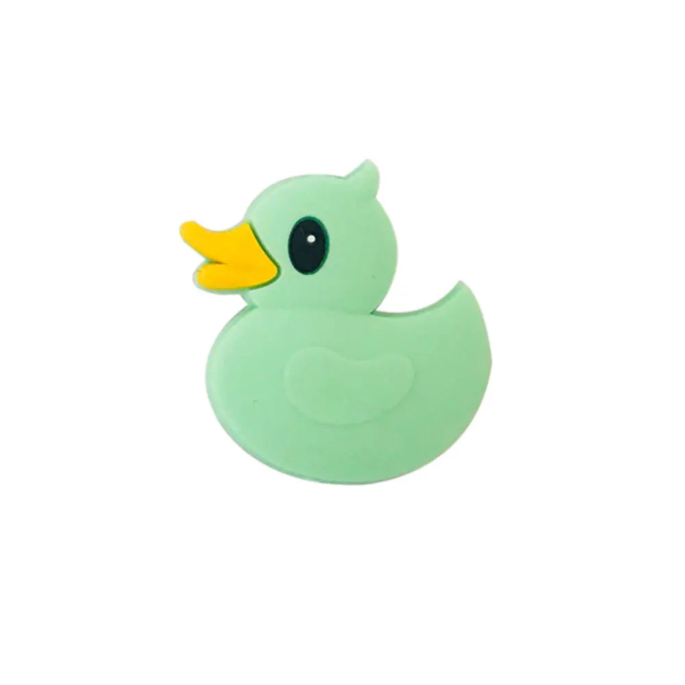 5 шт. маленькие утки Перл Силиконовые Бусины 3 см Животные Силиконовые кралоны зубные бусины BPA бесплатно Прорезыватель игрушки шарик детский продукт - Цвет: Mint Green