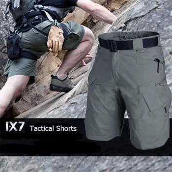 

Men's Military Cargo Shorts Cotton Outdoor Camo Short Pants Loose Army Short Pants Outdoor Shorts Elastic Waist Trunks Plus Size