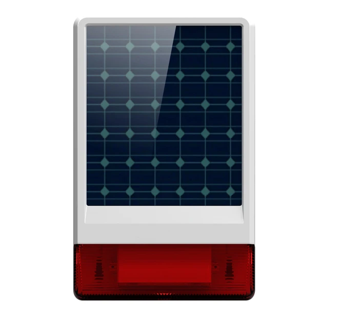 

Free Shipping Wolf Guard Waterproof Wireless Outdoor big strobe Solar powered Siren Alarm  LED flashing response sound 130 dB