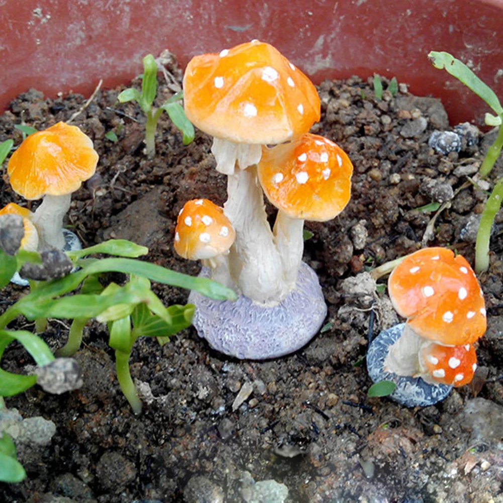 1 шт. грибные фигурки Toadstool, миниатюрное ремесло из смолы, DIY Украшение для сказочного сада, орнамент, украшения для террариума, кукольный домик, Декор