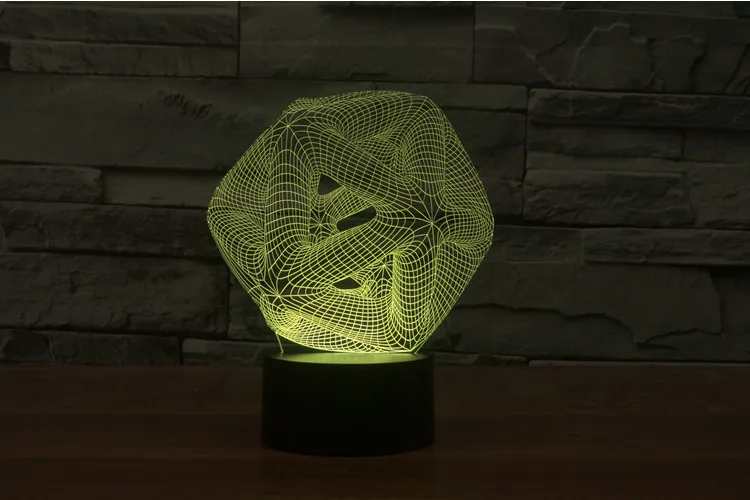 A007 3D Книги по искусству абстракция фигурку модель Стиль светодиодные лампы 7