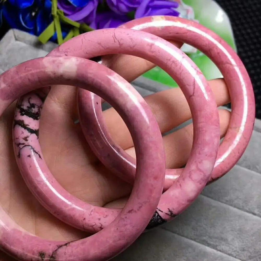 

Natural Rose Agate Gemstone Bangle AAA Inner Diameter 55-60mm