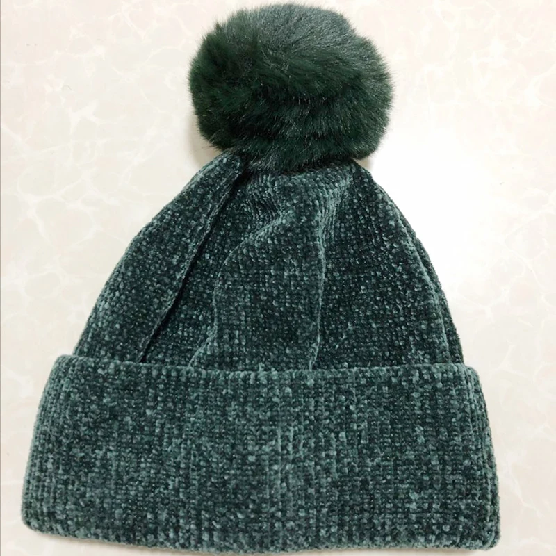 SUOGRY вязаный искусственный помпон из меха енота для шапки женские зимние теплые шапки модные вязаные шапочки бини повседневные женские шапки высокого качества