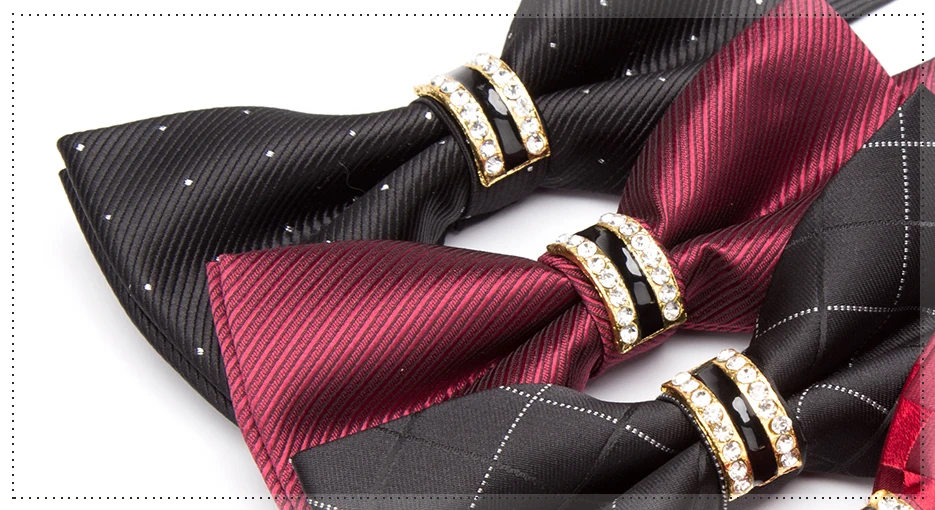 Мужской роскошный галстук-бабочка галстук в деловом стиле свадебные алмазные модные жаккардовые галстуки для мужчин платье рубашка подарочная шкатулка для аксессуаров галстук