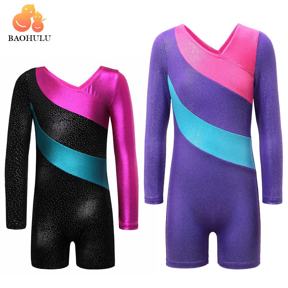 

BAOHULU 2018 Toddler Girls Ballet Dance Dress Skate Athletic Acrobatics Dance Leotards Children Gymnastic Leotard for Kids 2-16Y