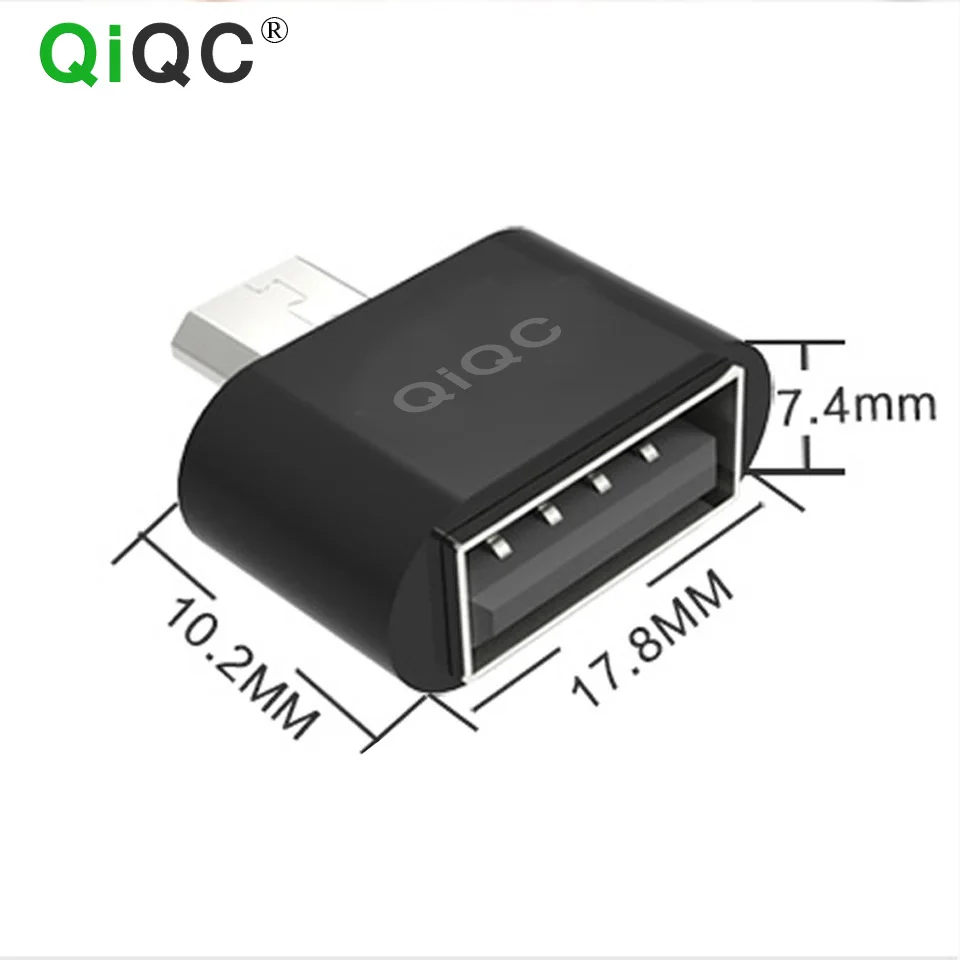 QiQC Мини OTG кабель USB OTG адаптер Micro USB к USB конвертер для Android планшетных ПК