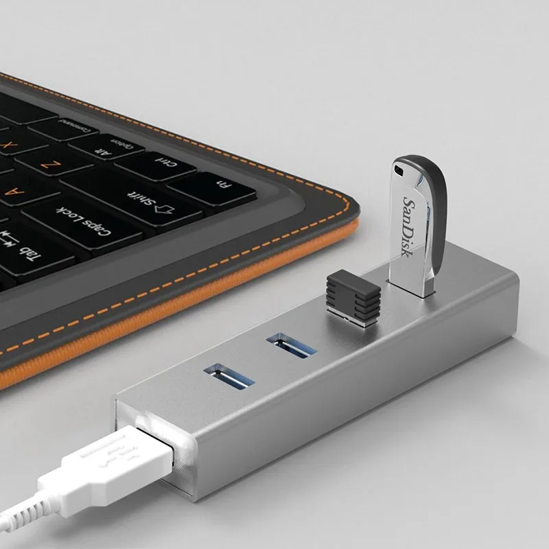 USB 3.0 4 Порты концентратор USB Plug высокого класса алюминиевый USB HUB гребень для ноутбука/Ultrabook Acessórios computador USB HUB 4