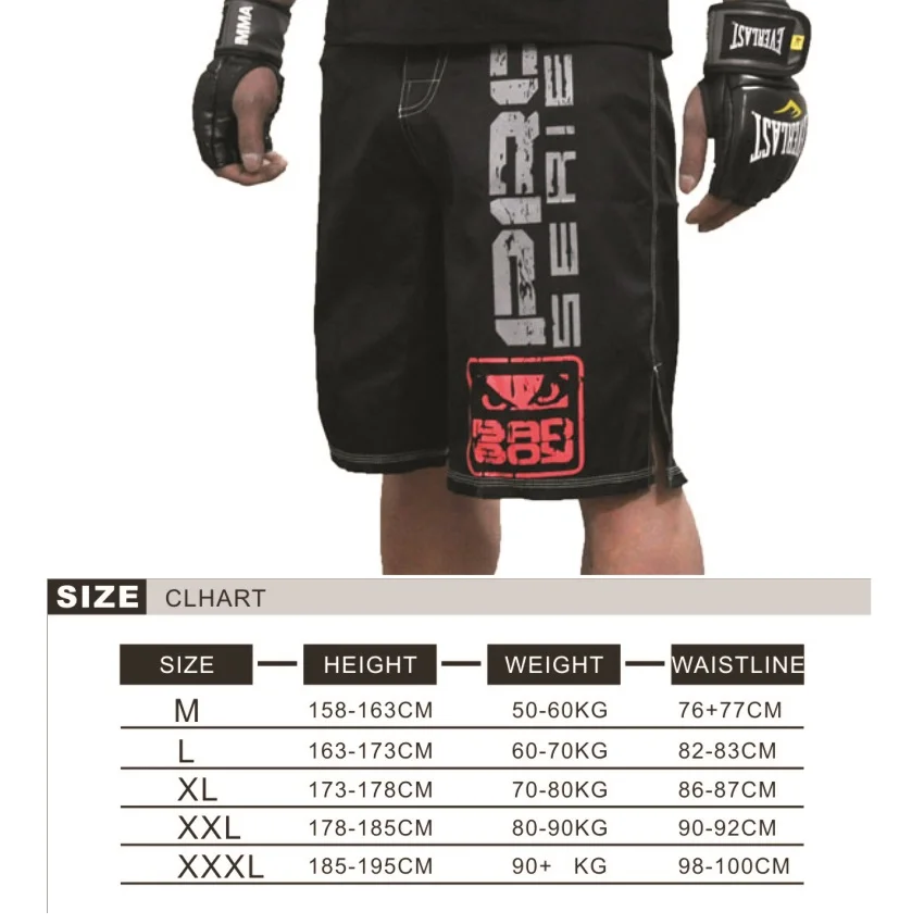 SUOTF nero bianco Tiger Muay Thai shorts boxe MMA pantaloni da allenamento fitness pantaloncini da boxe pantaloncini mma economici pantaloncini kickboxing mma