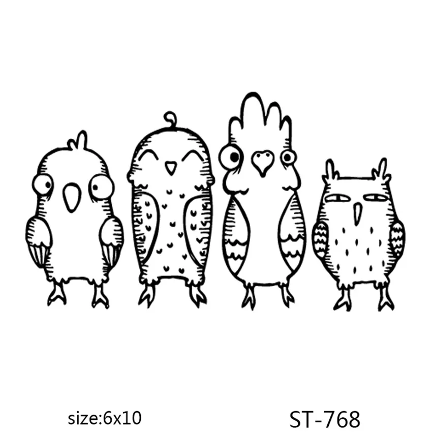 Животные Маленькие Птицы Фея силиконовые прозрачные штампы для скрапбукинга/Новые для изготовления открыток Bullet Journal Sentiment сладкий штамп 768