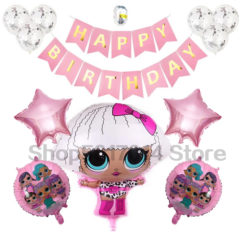

13pcs HOT aluminum film balloon doll mermaid doll balloon party bar decoration balloon Birthday Party Decor Kid Birthday Balloo