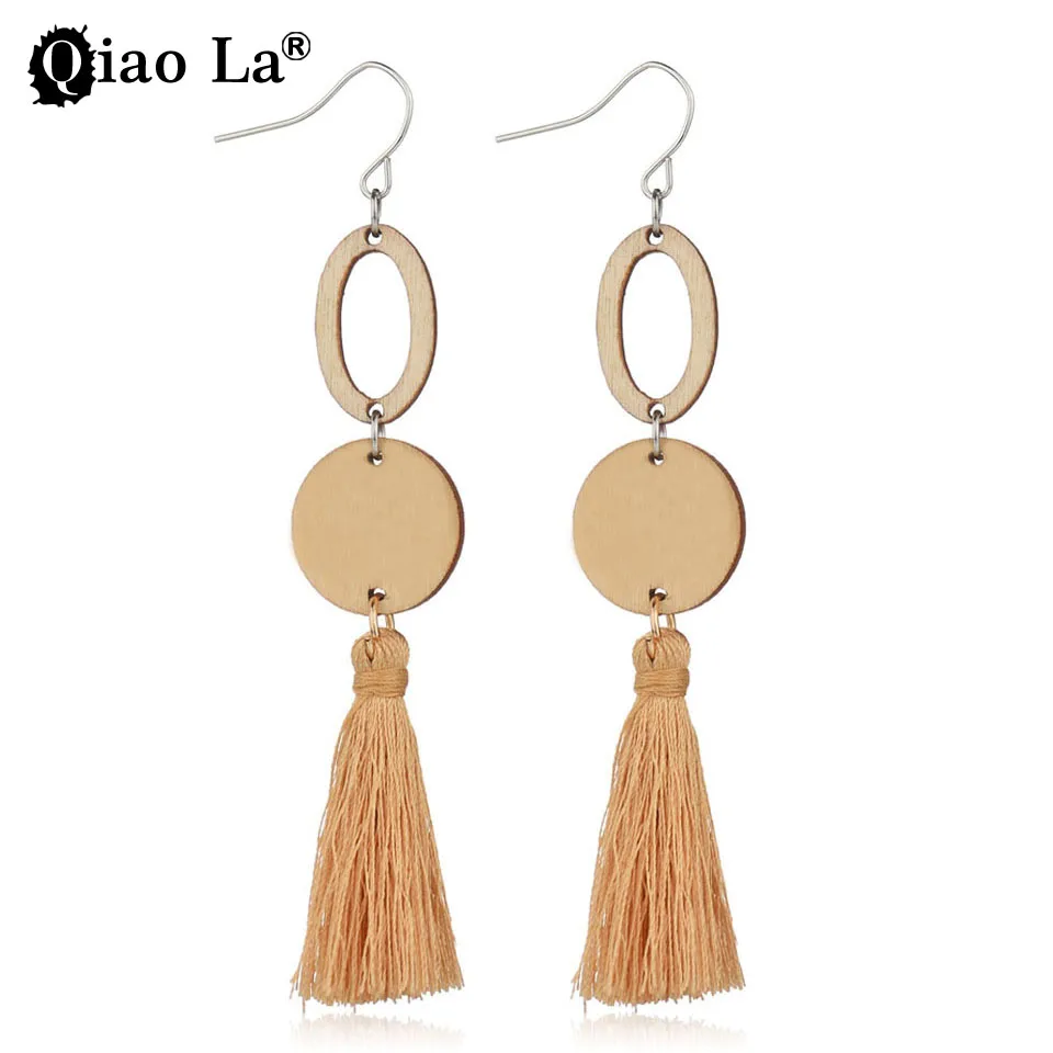 

QIao La Best Lady Vintage Fashion Resin Pendant Earrings Geometric Long Tassel Pendant Earrings Earrings Women Dating Jewelry