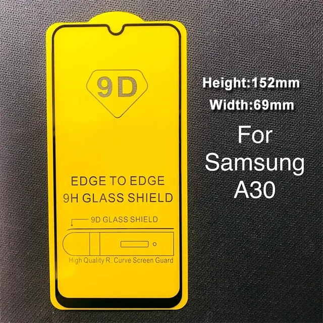 25 PCS 9D Full Cover Curved Tempered Glass on For Samsung Galaxy A50 A20 A10 M10 M20 M30 A70 A40 A30 A20E - Цвет: A30