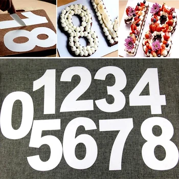

Plastic 9 pcs/Set 6 8 10 Inch Number Cake Muffin Mold Birthday Cake Design Bakeware Pastry Decorating Tools