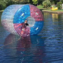 ТПУ красочный надувной шар для ходьбы по воде воды Paly оборудование водяной цилиндр Аква прокатки мяч Ролик Колесо