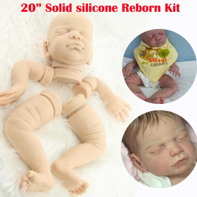 Мягкие силиконовые reborn baby doll комплекты 20 дюйма реалистичные куклы неокрашенные куклы части ноги руки и голова модные игрушки для взрослых