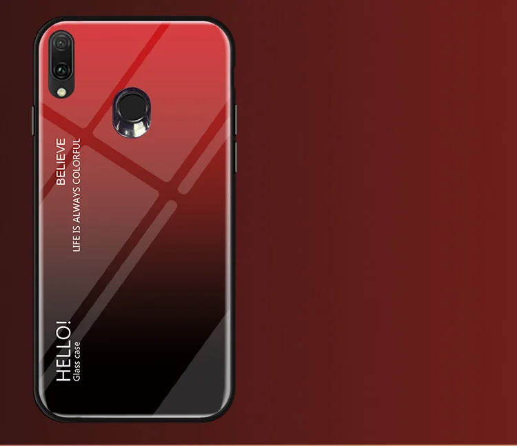 Для OPPO Realme 3 Pro Чехол модный жесткий закаленное стекло роскошный градиентный защитный чехол на заднюю панель для OPPO Realme 3 3Pro оболочка