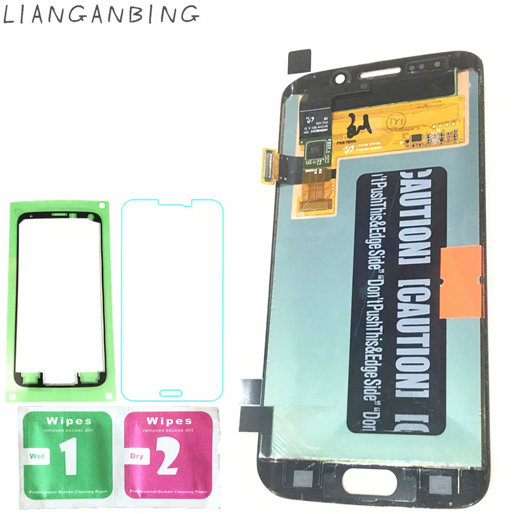 

New Super AMOLED LCD S6 Edge G925F G925A G925P 100% Tested Working Touch Screen Assembly For samsung display lcd galaxy s6 edge
