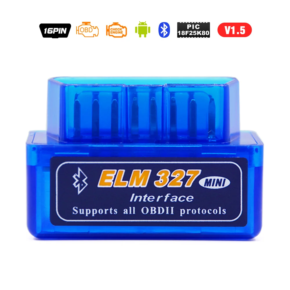 Новые Super Mini elm327 V1.5 bluetooth OBD2 ELM 327 V2.1 автомобильный диагностический инструмент ELM327 WI-FI USB работать на Android 100 шт./лот - Цвет: Bluetooth V1.5