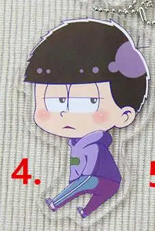 1 шт. Osomatsu-san Mr osomatsu san Karamatsu Osomatsu Karamatsu Choromatsu акриловый брелок для ключей сумка Подвеска для телефона коллекционная - Цвет: 4