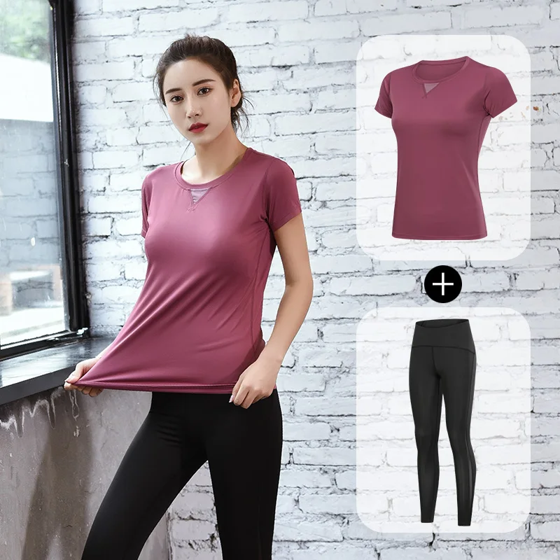 

Women Sports Sets Fitness Female 2Pcs Sportswear Suits Workout Gym Wear Running Clothing Tracksuit Sport Suit Women 5213-2