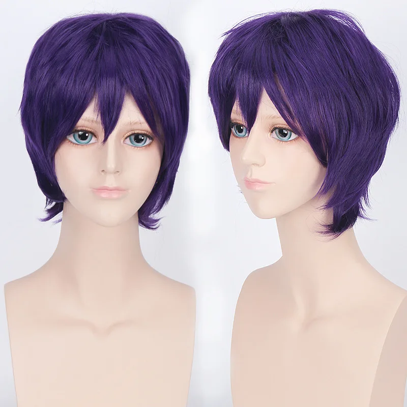 Coshome Naruto One Piece Fairy Tail Bleach Yato Cosplay Short Wig For Men Women Black Brown Yellow Red Blue Wigs (8)