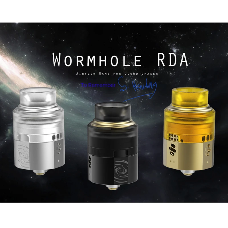 Vapefly Wormhole RDA танк одиночный или двойной катушкой rebuilable dripper электронной сигареты vape распылителя с squonk BF pin 24 мм сбоку ниже воздуха