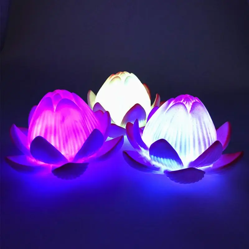 Романтический светодиодный светильник в виде лотоса, 7 цветов, светильник для свадебной вечеринки, украшение для праздника середины осени
