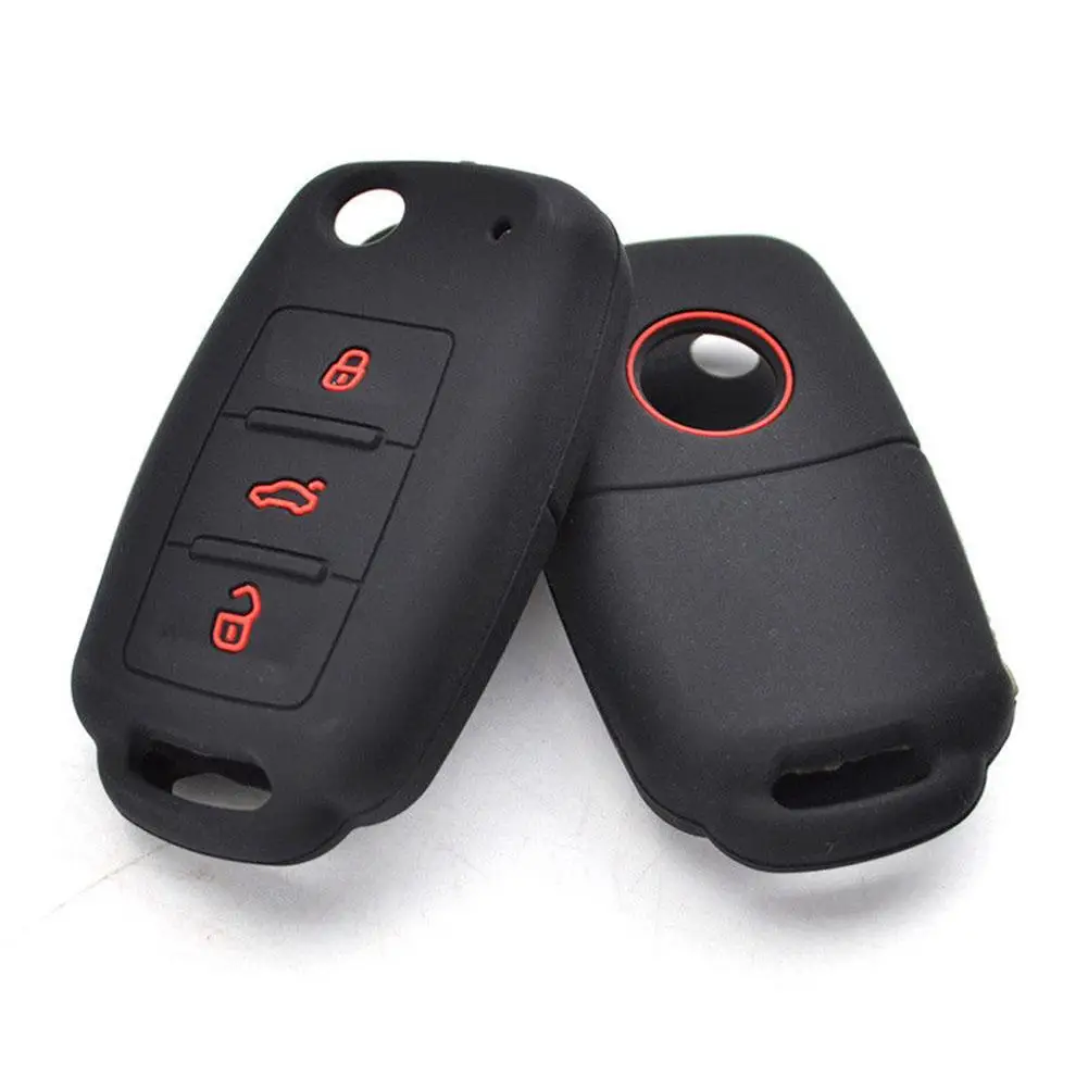 

Silicone Key Case Cover For VW Golf Polo Passat Tiguan Jetta Bora Remote Fob