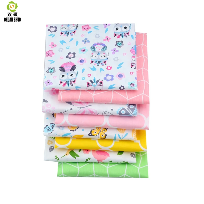 Shuanshuo ткань Лоскутная новая свежая тканевая ткань ручной работы для шитья одежды для детей и детей 40*50 см 8 шт./лот