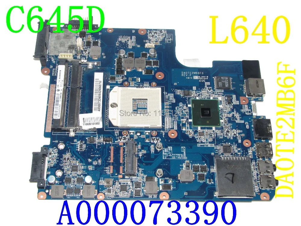 Плата разъемов для Toshiba L640 C645D A000073390 DA0TE2MB6F Материнская плата ноутбука HM55 интегрированный DDR3 тестирование