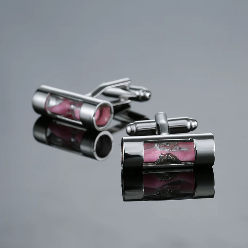 French Shirt Pink Level Cufflinks Brass Material Novelty Functional