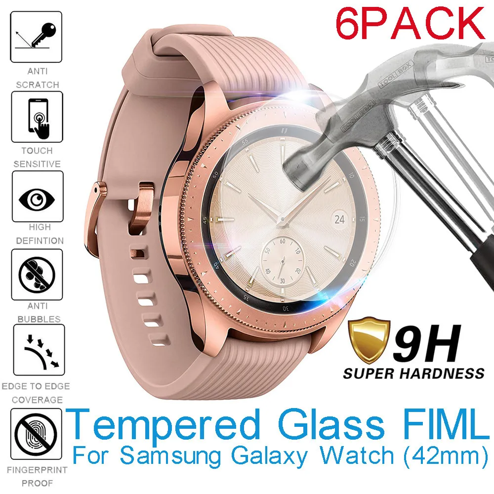 6 шт. Защитное стекло для Samsung Galaxy Watch 42 мм Закаленное Защитная пленка экрана