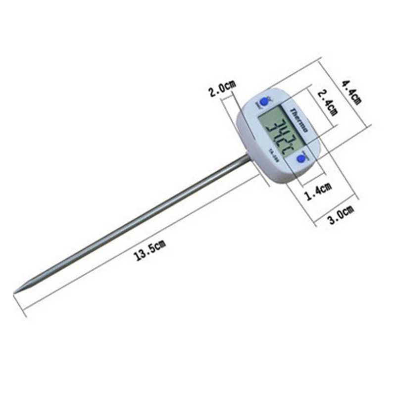 Вращающийся цифровой термометр для приготовления пищи, барбекю, мясо, печь для шоколада, молока, воды, масла, Кухонный Термометр, электронный зонд