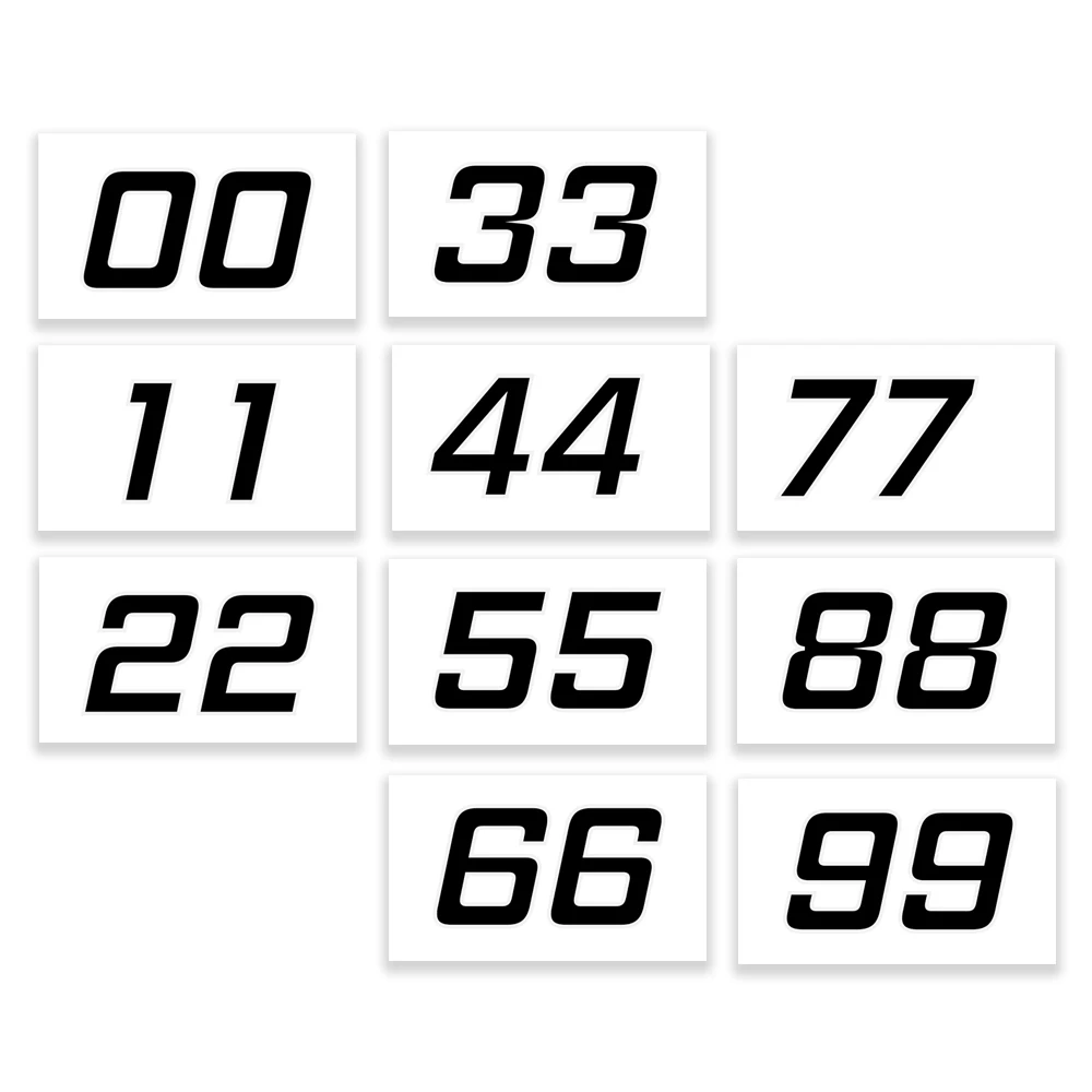 

94mm x 120mm Universal Race Numbers Motocross Custom Vinyl Sticker Decals Trials Dirt Bike Black