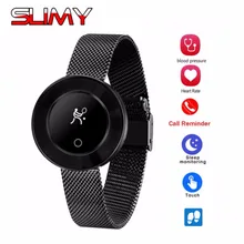 Slimy X6 Смарт Для женщин сердечного ритма шагомер IP68 Водонепроницаемый умный Браслет крови Давление вызовов через Bluetooth sms-уведомления