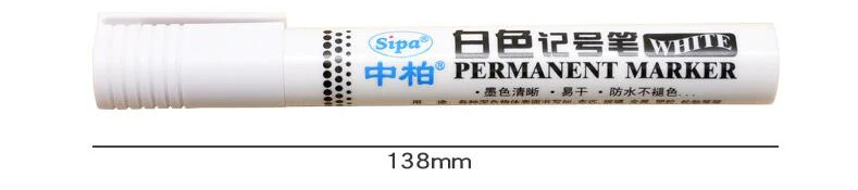 Álcool à Base de Tinta Canetas de Marcador Permanentes para Pneu de Carro de Vidro Pano de Borracha do Metal Pces Branca Escritório Uso 10 Cor 3mm 2 High Quality Material escolar e de escritório