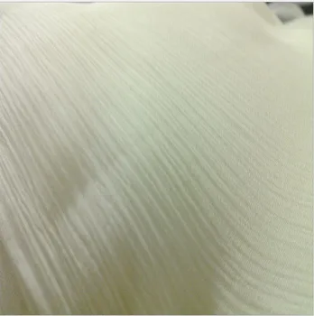 

10 mm Silk Crinkle Fabric 100% mulberry silk 110 cm 140 cm width 43 gsm natural off white color 10 meters small wholesale CC 005