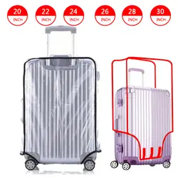 Водонепроницаемый прозрачный дорожный защитный чехол для чемоданов 20-30 дюймов Чехол для багажа
