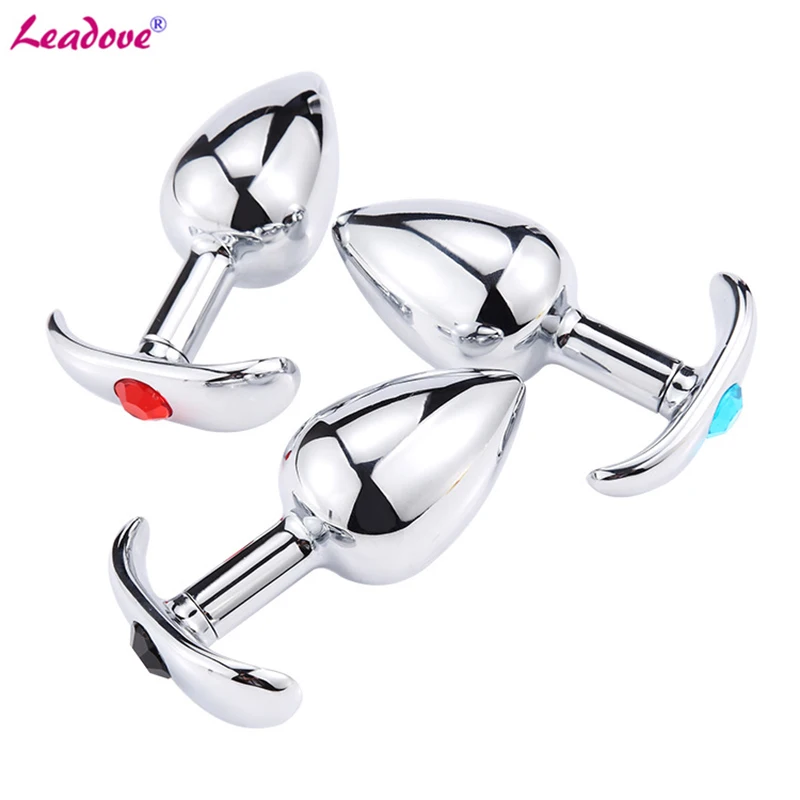 Medium Size Metal Anchor Anal Toy Butt Plug Booty Beads Stainless Steel Crystal Jewelry Sex Toys for Adult RY130M | Красота и