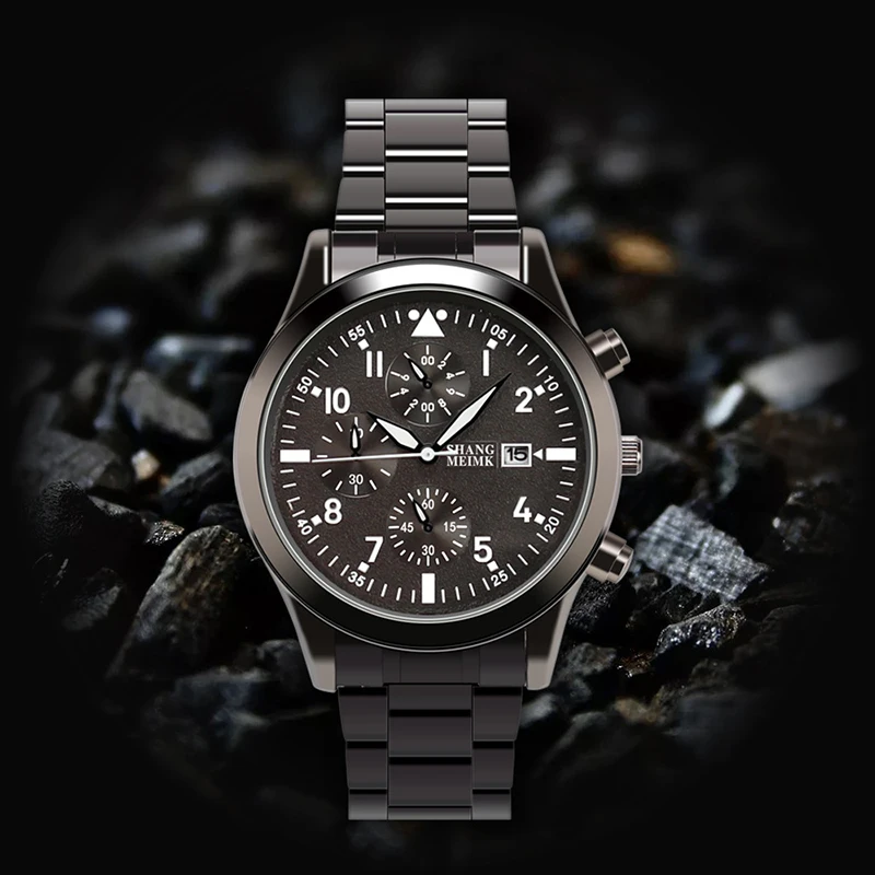 

2018 Watch Men Luxury Brand Steel Date Business Clock Mens Watch Relogio Masculino Reloj Hombre Quartz Wristwatches